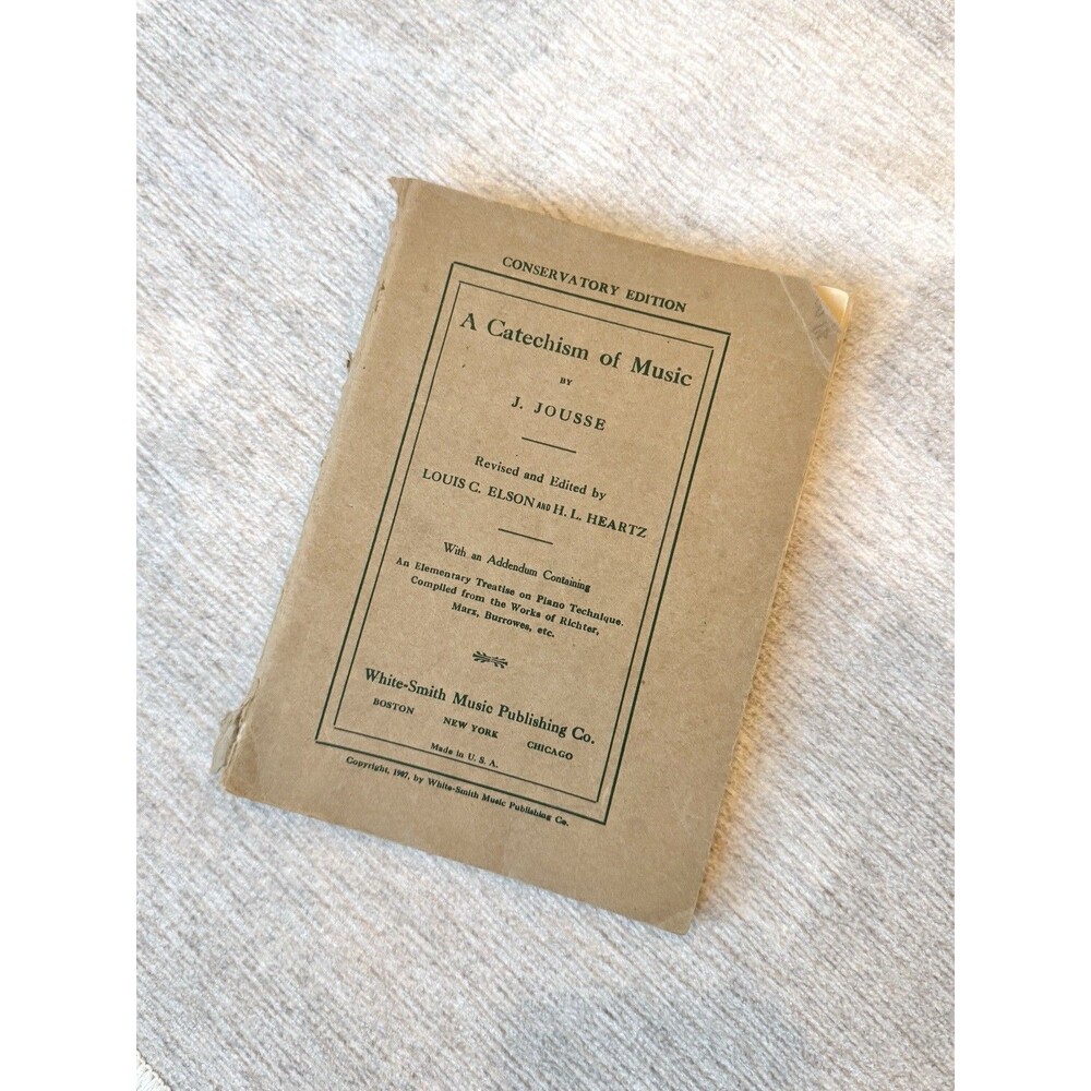 White-Smith A Catechism of Music Piano Instruction Beginner